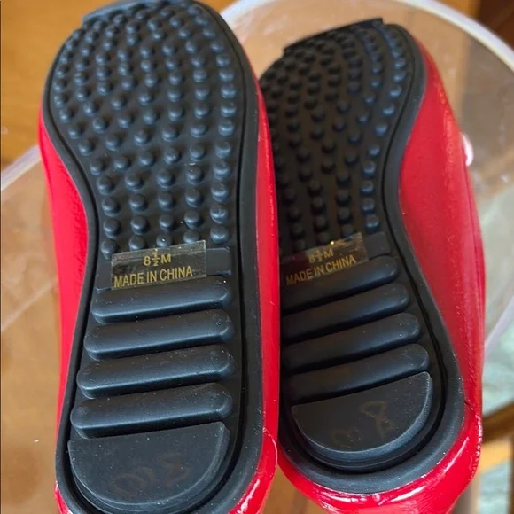 NWOT Ashrow Womens Monroe &  main Driving Moc SZ: 8.5 Shiny Cherry Red - Picture 6 of 6